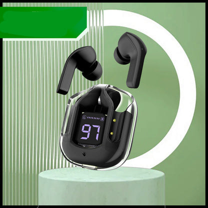 New Mini Transparent Wireless Bluetooth Headset Digital Display Music