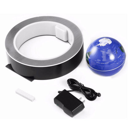 Round LED World Map Floating Globe Magnetic Levitation Light Anti 