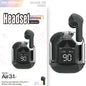 New Mini Transparent Wireless Bluetooth Headset Digital Display Music