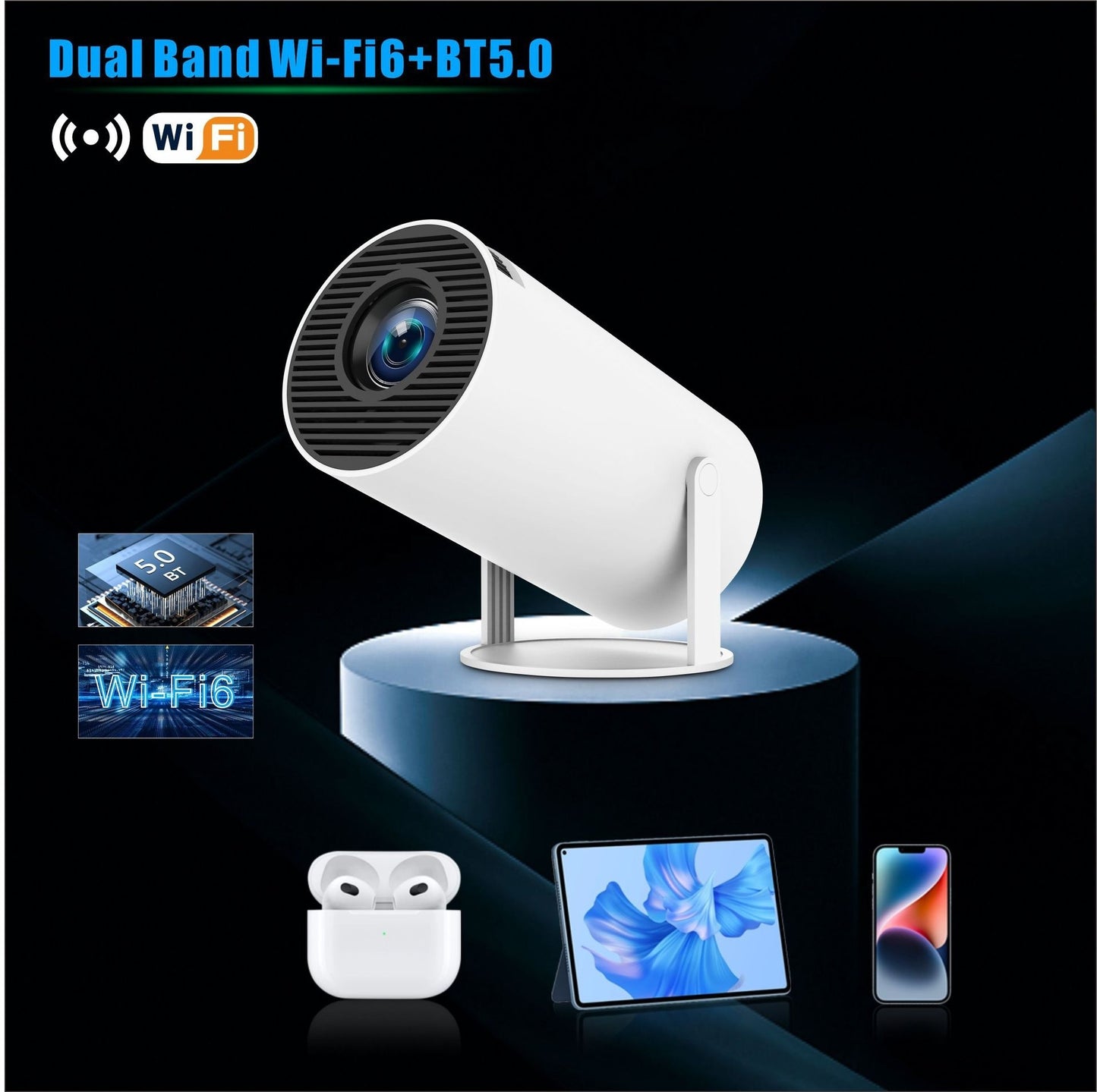 HY300 Pro Projector Home Theater Entertainment Portable Small Projec