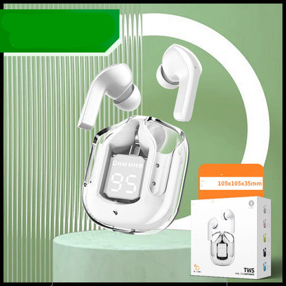 New Mini Transparent Wireless Bluetooth Headset Digital Display Music