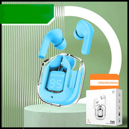 New Mini Transparent Wireless Bluetooth Headset Digital Display Music