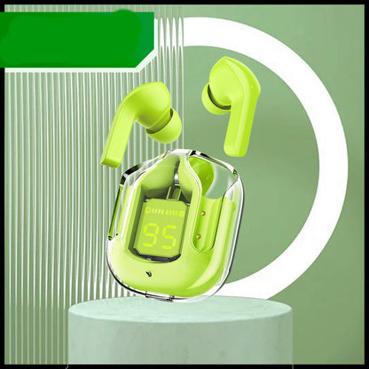 New Mini Transparent Wireless Bluetooth Headset Digital Display Music