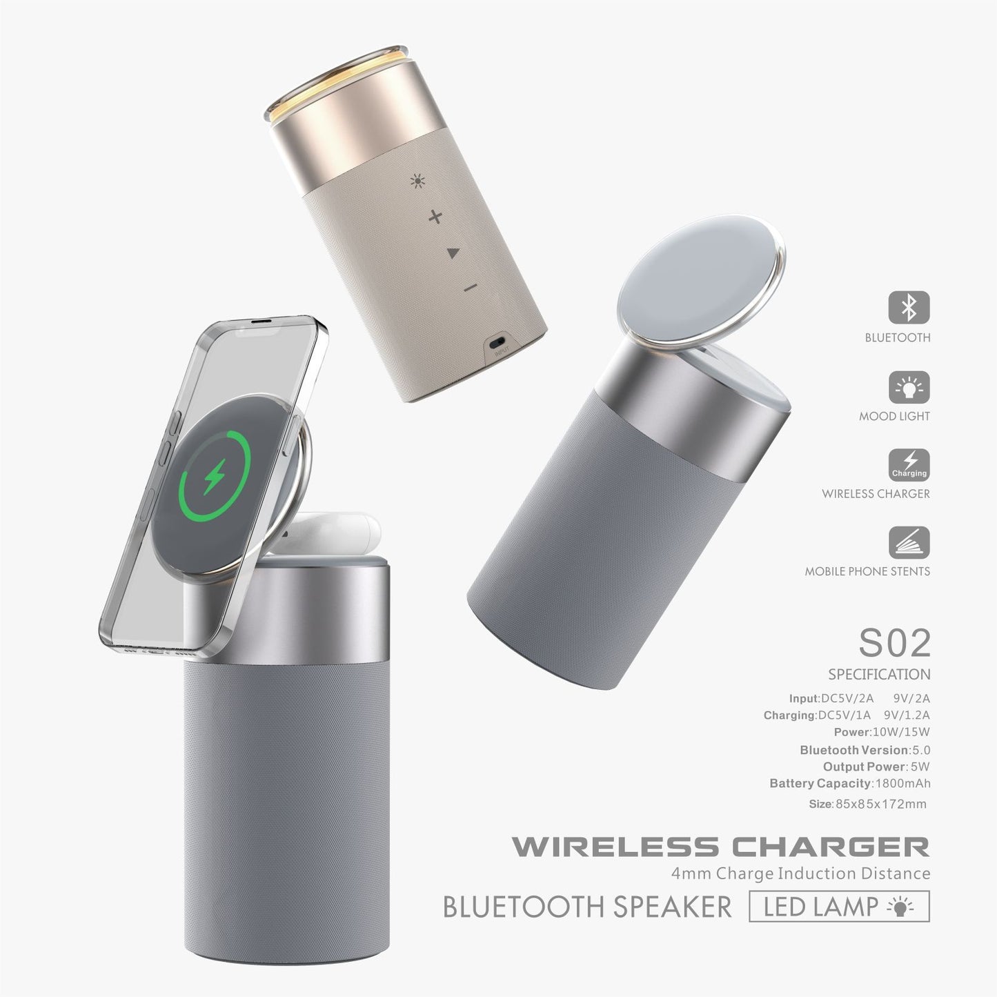 3 In 1 Multi-Function IPhone And AirPods Wireless Charger Bluetooth