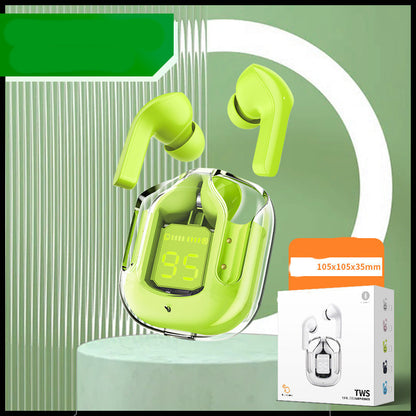New Mini Transparent Wireless Bluetooth Headset Digital Display Music