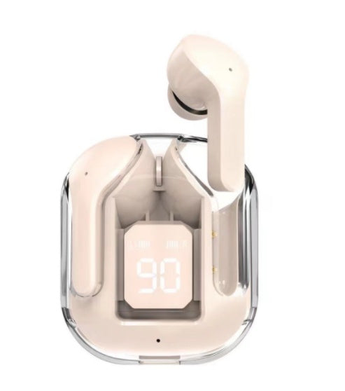 New Mini Transparent Wireless Bluetooth Headset Digital Display Music