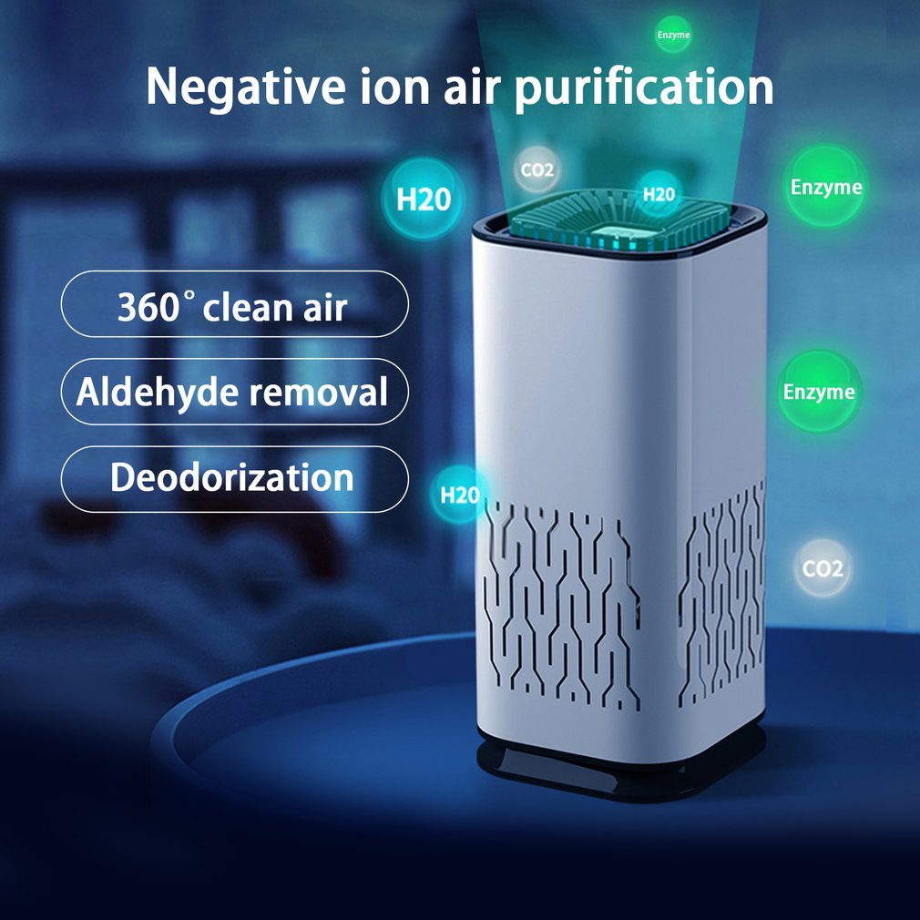 Car Air Purifier Portable Negative Ion Generator Remove Formaldehy