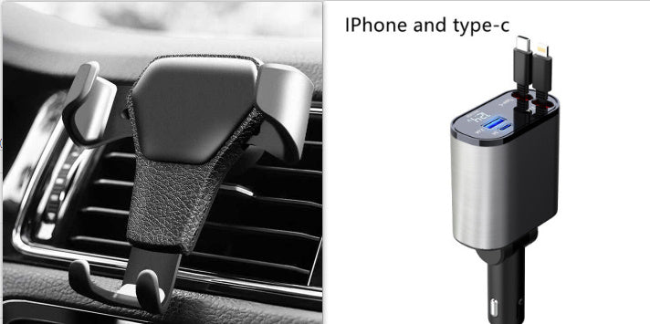 Metal Car Charger 100W Super Fast Charging Car Cigarette Lighter USB 