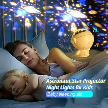Galaxy Star Projector Starry Sky Night Light Astronaut Lamp Room Decr 