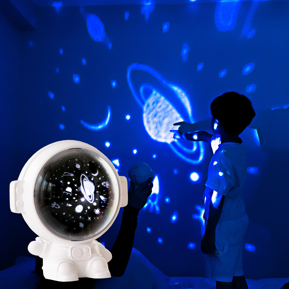 Galaxy Star Projector Starry Sky Night Light Astronaut Lamp Room Decr 